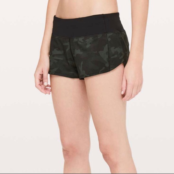 lululemon camo speed up shorts